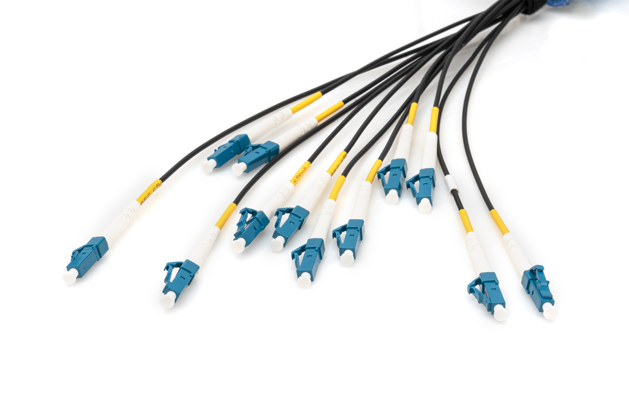 DIGITUS Vorkonfektionierte Glasfaser Universal Breakout Kabel, Singlemode OS2, 12 Fasern, LC/UPC - LC/UPC, Ansicht 2