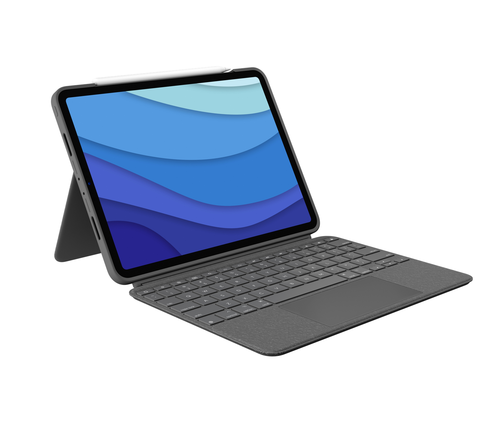 Logitech Combo Touch - Tastatur und Foliohülle - mit Trackpad - hintergrundbeleuchtet - TL: Deutsch, QWERTZ, Ansicht 2