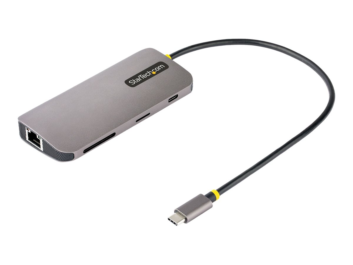 StarTech.com USB C Multiport Adapter, 4K 60Hz HDMI Anschluss, 5Gbit/s USB-A Hub, USB C auf HDMI,  100W PD, GbE, SD/MicroSD, 30cm Kabel, Reiseadapter, Thunderbolt 3 Dockingstation (115B-USBC-MULTIPORT) - Dockingstation - USB-C / Thunderbolt 3 / Thunde...