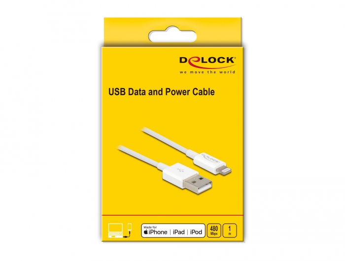 Delock Lightning-Kabel - Lightning männlich zu USB männlich, Ansicht 3