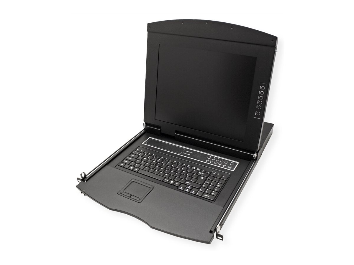 VALUE KVM-Konsole mit KVM-Switch - 8 Anschlüsse - USB - UK Englisch - 43.2 cm (17), Ansicht 3
