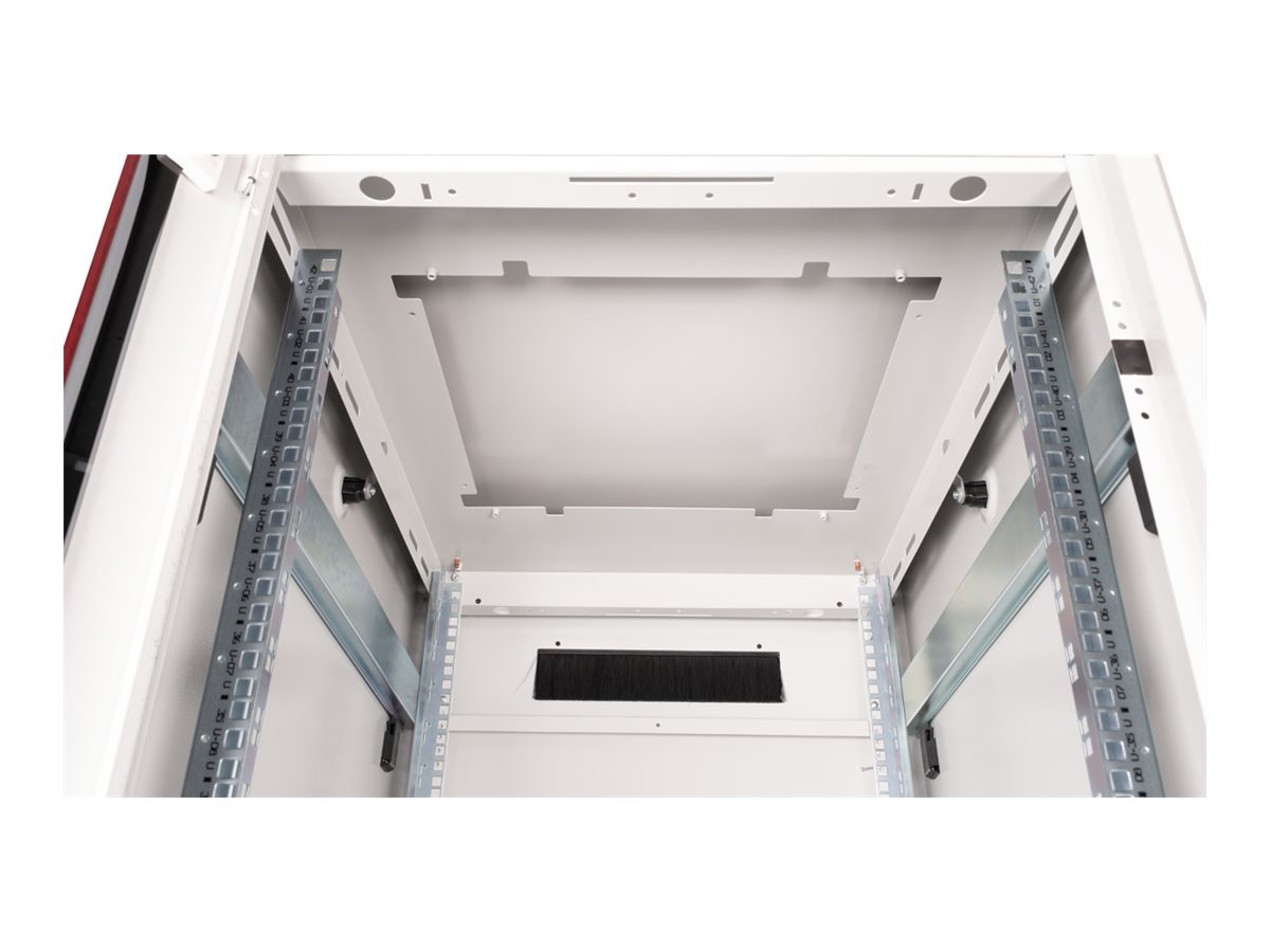 ROLINE 19 Zoll Netzwerkschrank Pro 42 HE 600x800 BxT Glastür grau, Ansicht 3