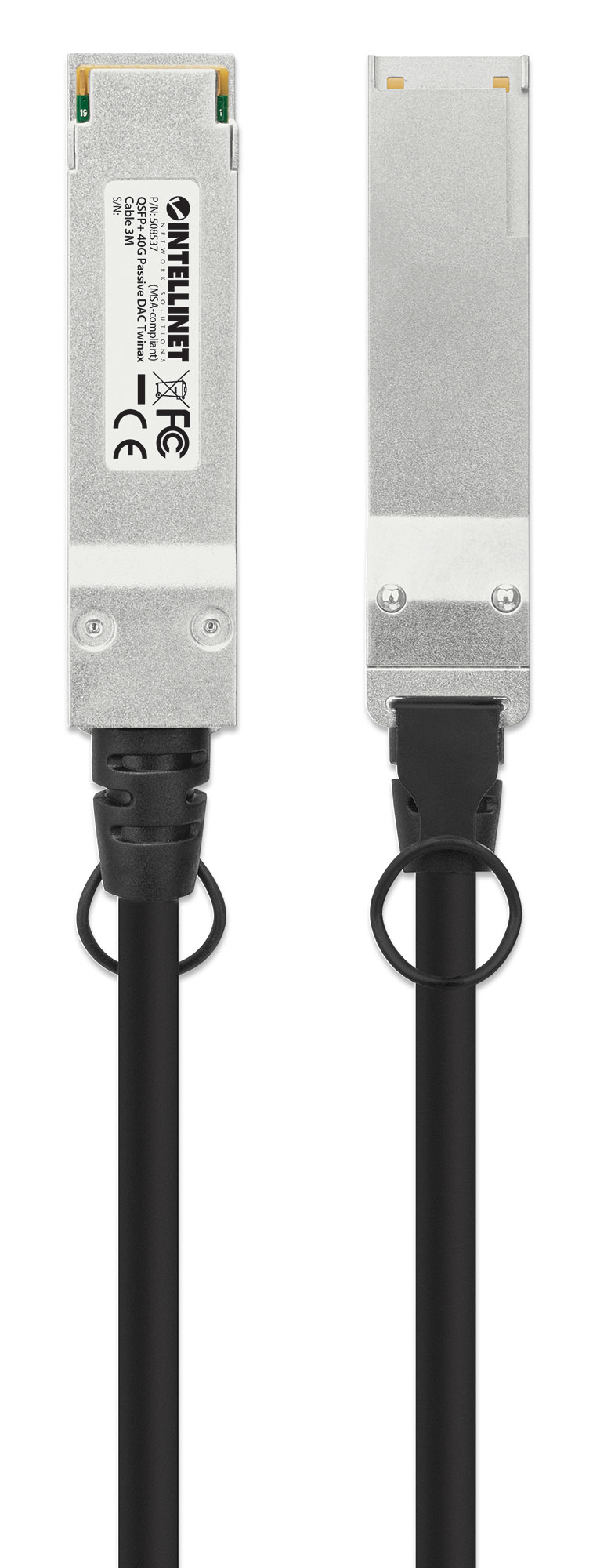 IC Intracom Intellinet - 40GBase Direktanschlusskabel - QSFP+ (M) - 3 m, Ansicht 4