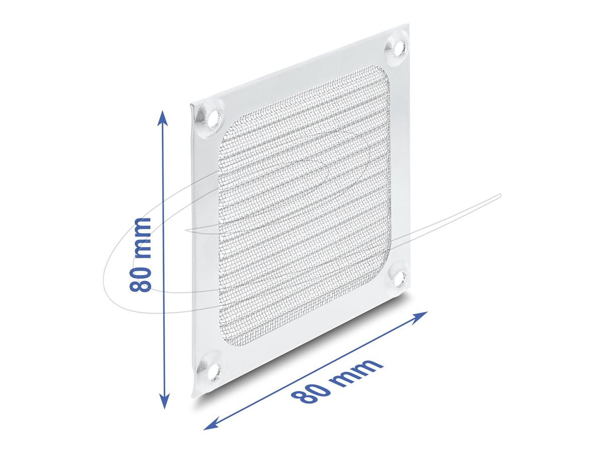 Delock Lüftergitter mit Filter - Aluminium, mit Edelstahlfiltergewebe