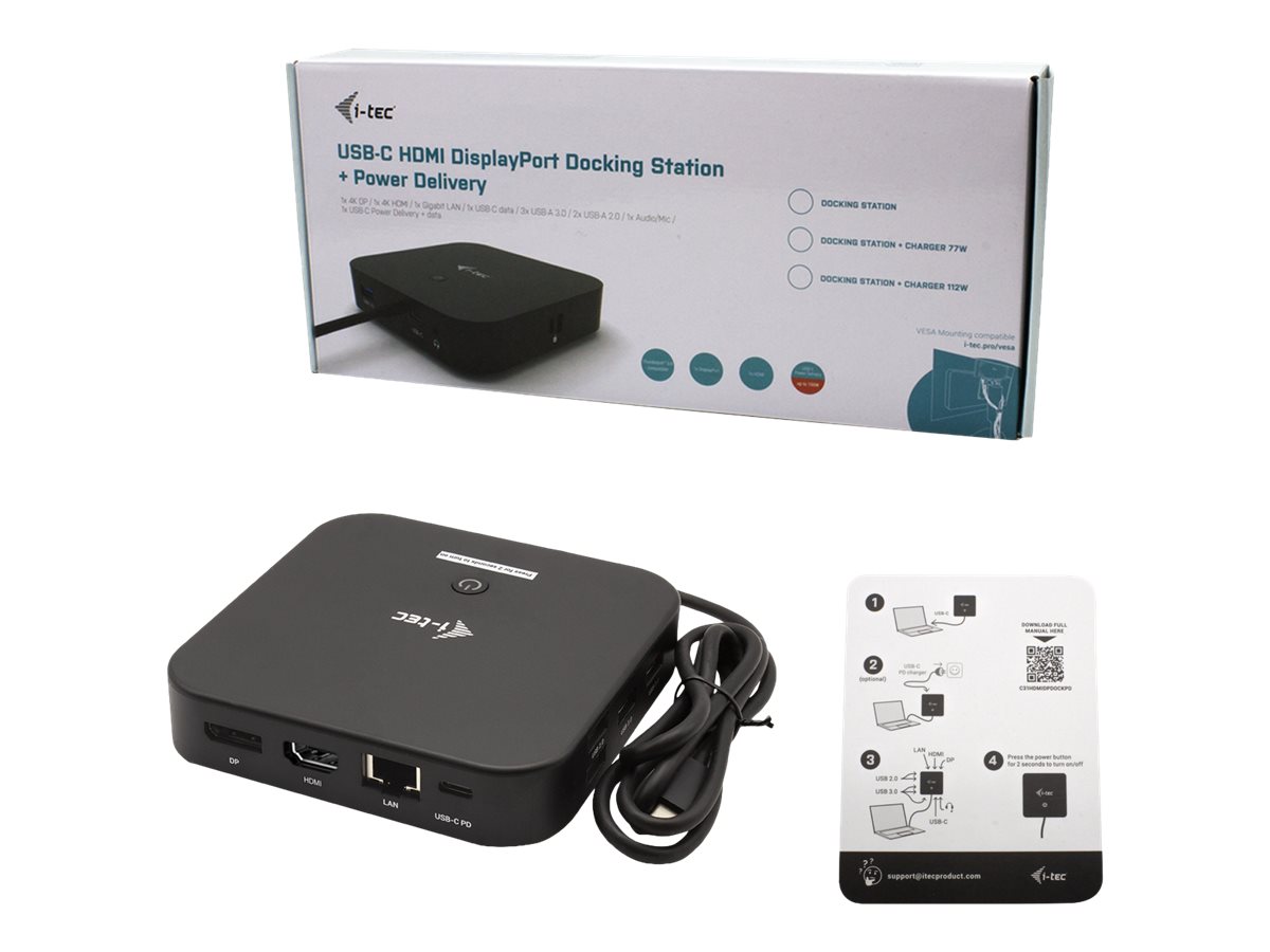 I-TEC USB-C HDMI DP DOCK PD100W (C31HDMIDPDOCKPD)