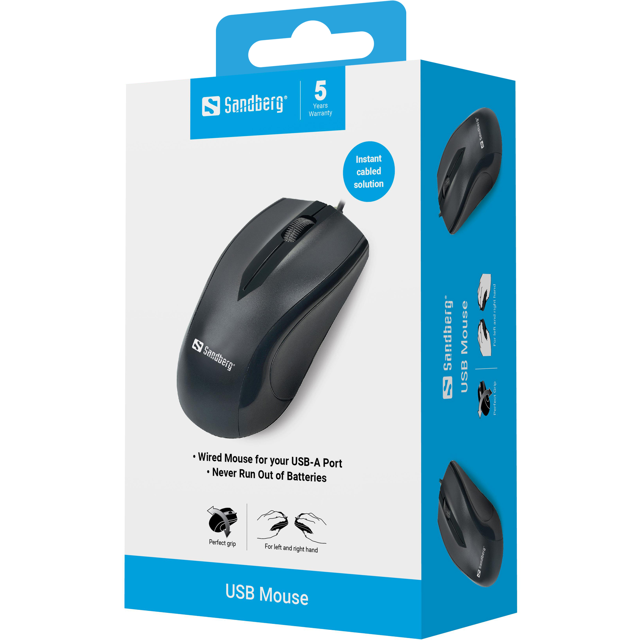 SANDBERG USB Maus - optisch - 3 Tasten, Ansicht 2