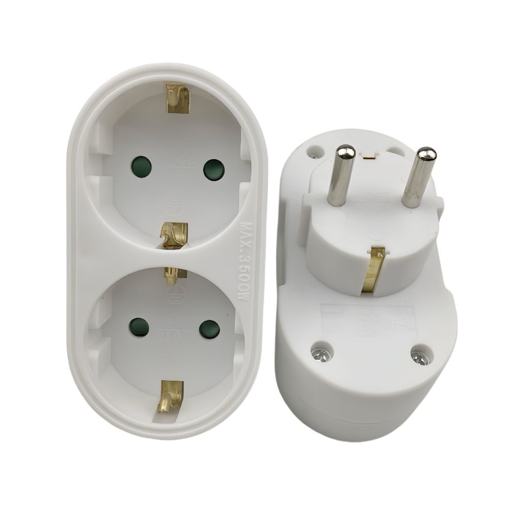 MicroConnect Schuko power splitter with 2 ways White, Ansicht 2