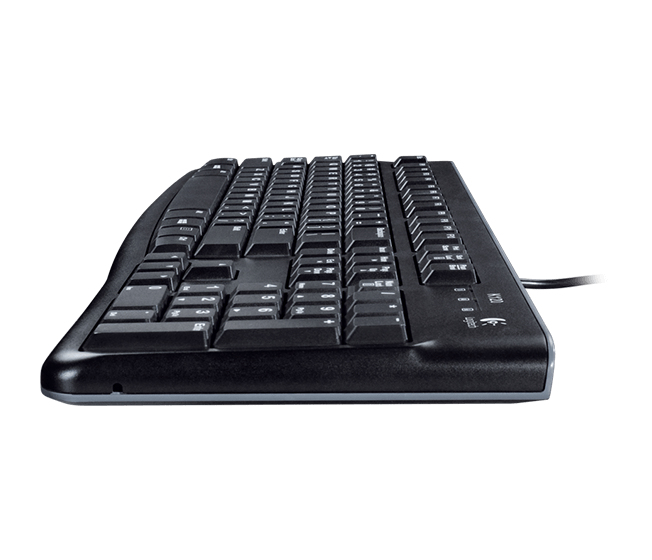 Logitech Desktop MK120 - Volle Größe (100%) - Kabelgebunden - USB - Schwarz - Maus enthalten - TL: Deutsch, QWERTZ, Ansicht 4