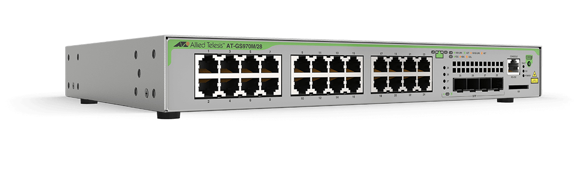 Allied Telesis CentreCOM AT-GS970M/28 - Switch - L3 - managed - 24 x 10/100/1000 + 4 x SFP (mini-GBIC), Ansicht 2
