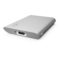 LaCie Portable SSD STKS1000400 - SSD - 1 TB - extern (tragbar) - USB (USB-C Steckverbinder) - Moon Silver