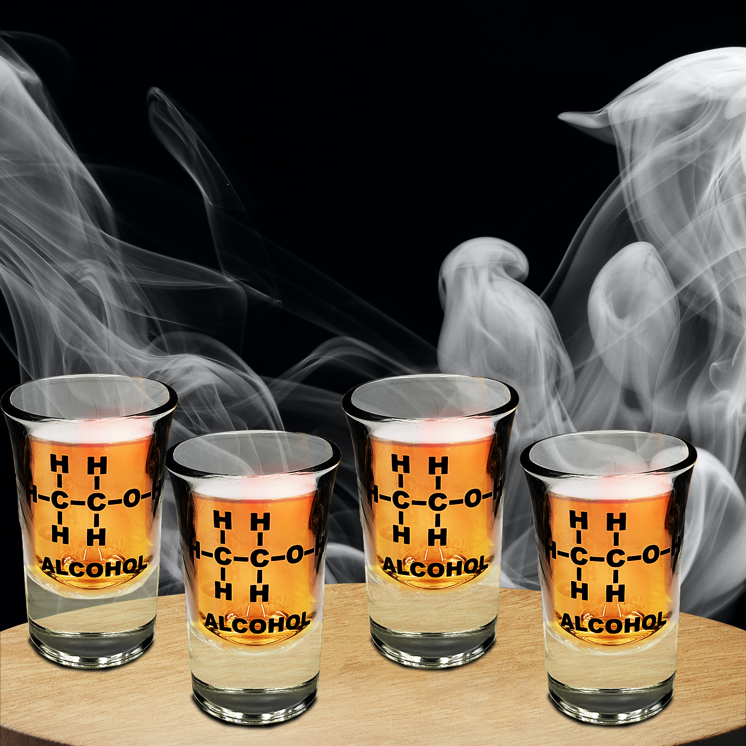 Mad Monkey Shotgläser mit Alkohol-Formel 4er Set, Ansicht 3