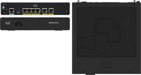 Cisco C921-4PLTEGB, Ethernet-WAN, Gigabit Ethernet, Schwarz