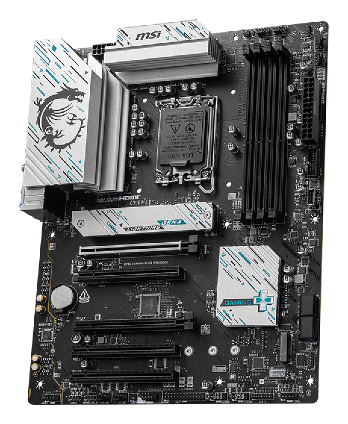 MSI B760 GAMING PLUS WIFI DDR4 - Motherboard - ATX - LGA1700-Sockel - B760 Chipsatz, Ansicht 3