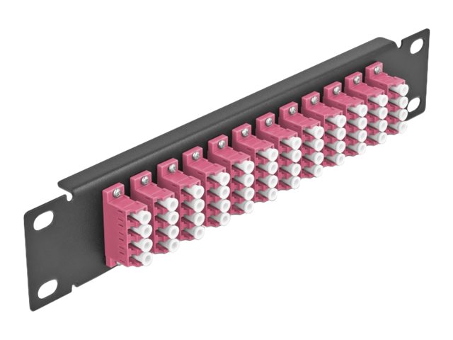 Delock Patch Panel - LC MM X 48 - Schwarz - 1U - 25.4 cm (10)