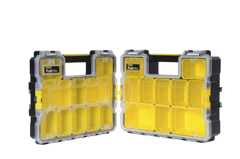 Stanley Profi-Organizer FatMax tiefe Fächer Metallschließen wasserdicht - Kasten für Kleinteile - 446 mm - 357 mm, Ansicht 2