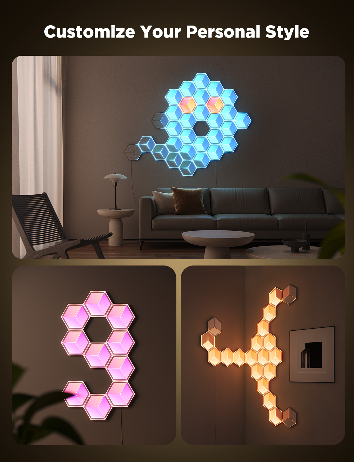 Govee Panelleuchte Glide Hexa Ultra Erweiterung 1 Stück, Ansicht 4