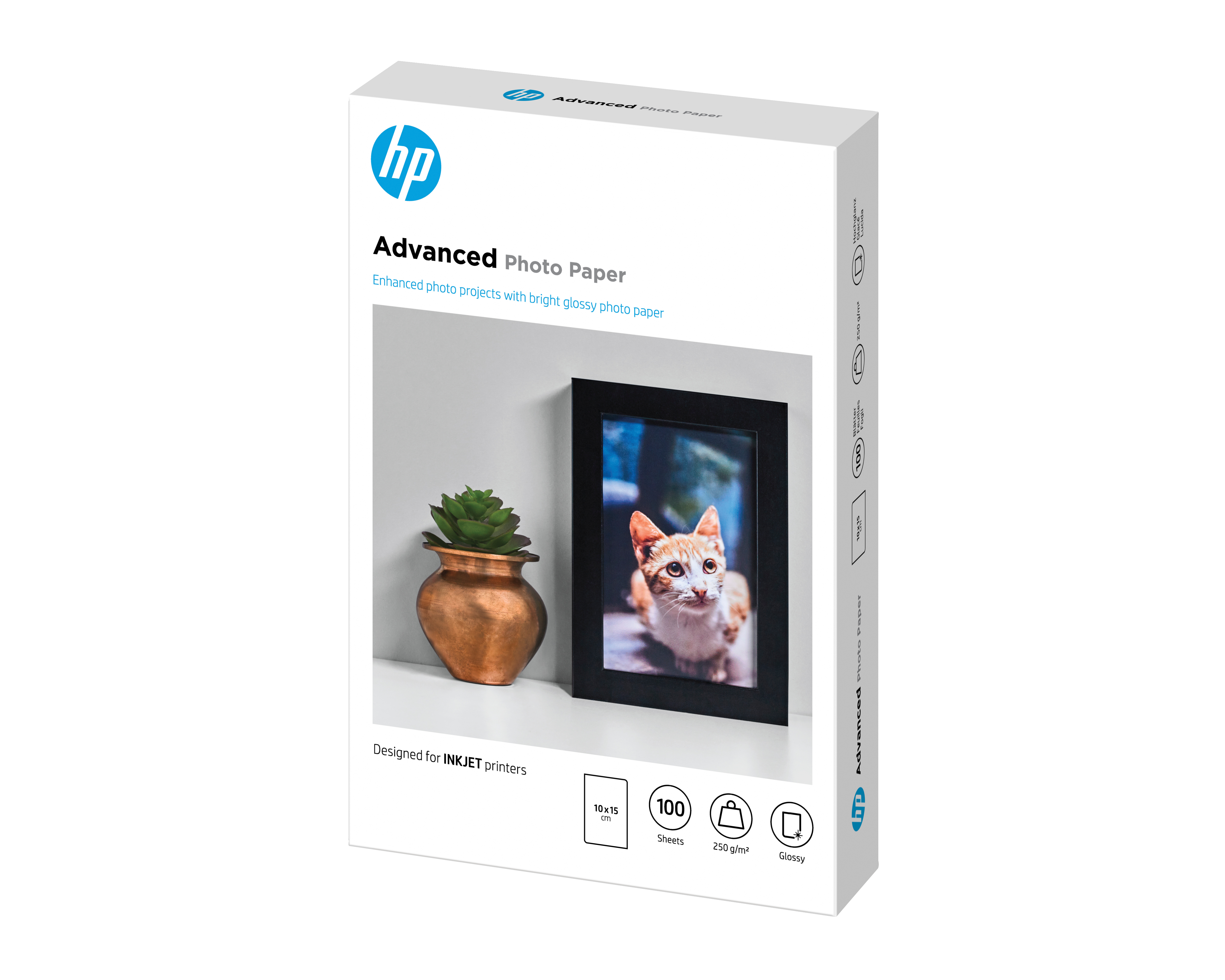 HP Advanced Glossy Photo Paper - Glänzend - 100 x 150 mm - 100 Blätter, Ansicht 2