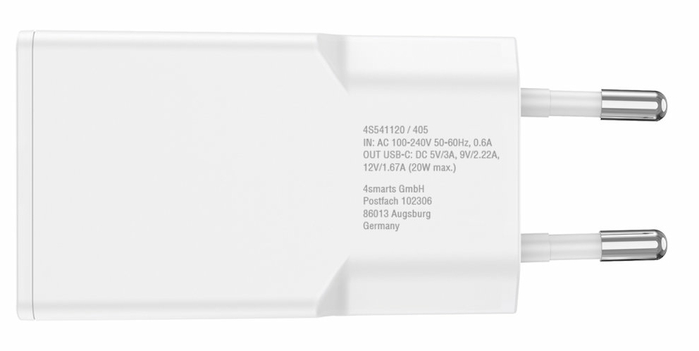 4smarts Ladegerät PDPlug Slim 20W GaN 1C+ USB-C Kabel 1.5 m, Ansicht 4
