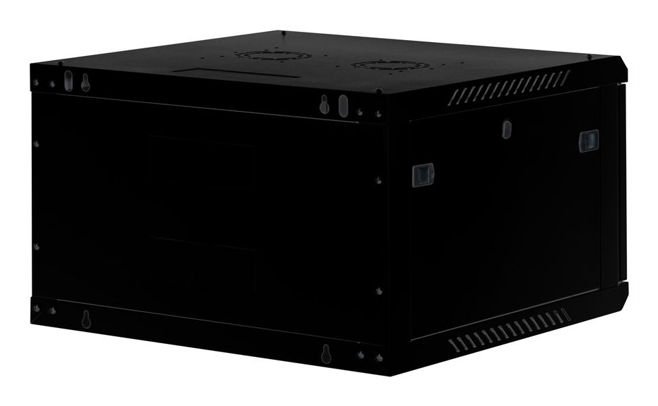 ROLINE Basic Plus - Gehäuse Netzwerkschrank - 600x600 BxT - geeignet für Wandmontage - Jet Black, RAL 9005 - 6U - 19, Ansicht 3
