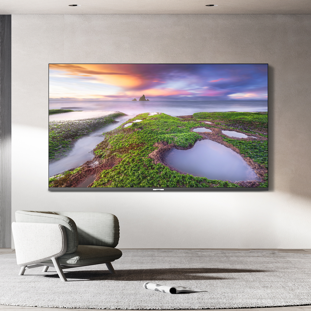 CHiQ U50QM8V 50 127cm 16 9 UHD QLED Google TV bk - LCD-TV - 127 cm, Ansicht 2