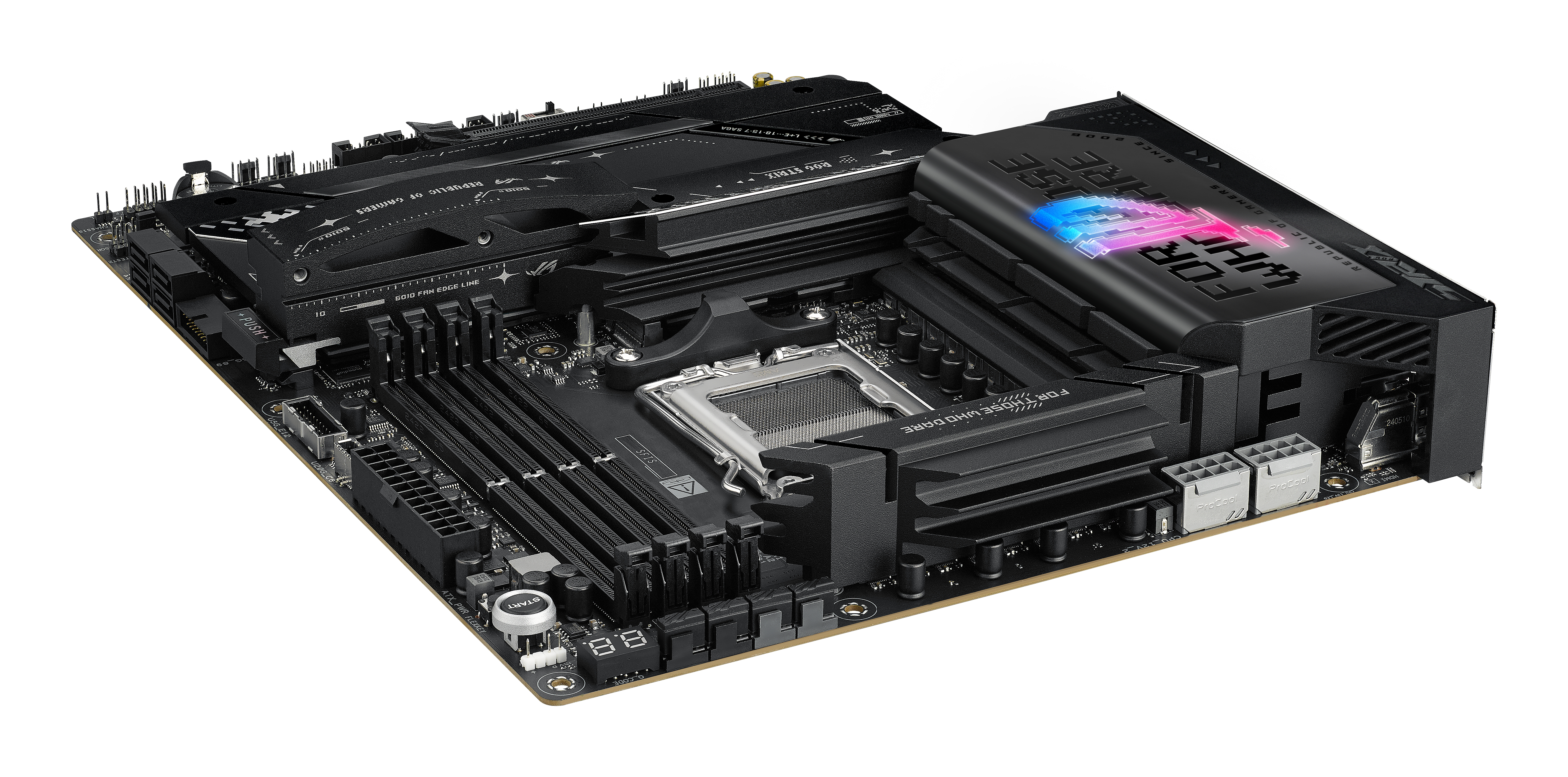 ASUS ROG STRIX X870E-E GAMING WIFI - Motherboard - ATX - Socket AM5 - AMD X870E Chipsatz - USB4, USB-C 3.2 Gen 2x2, Ansicht 4