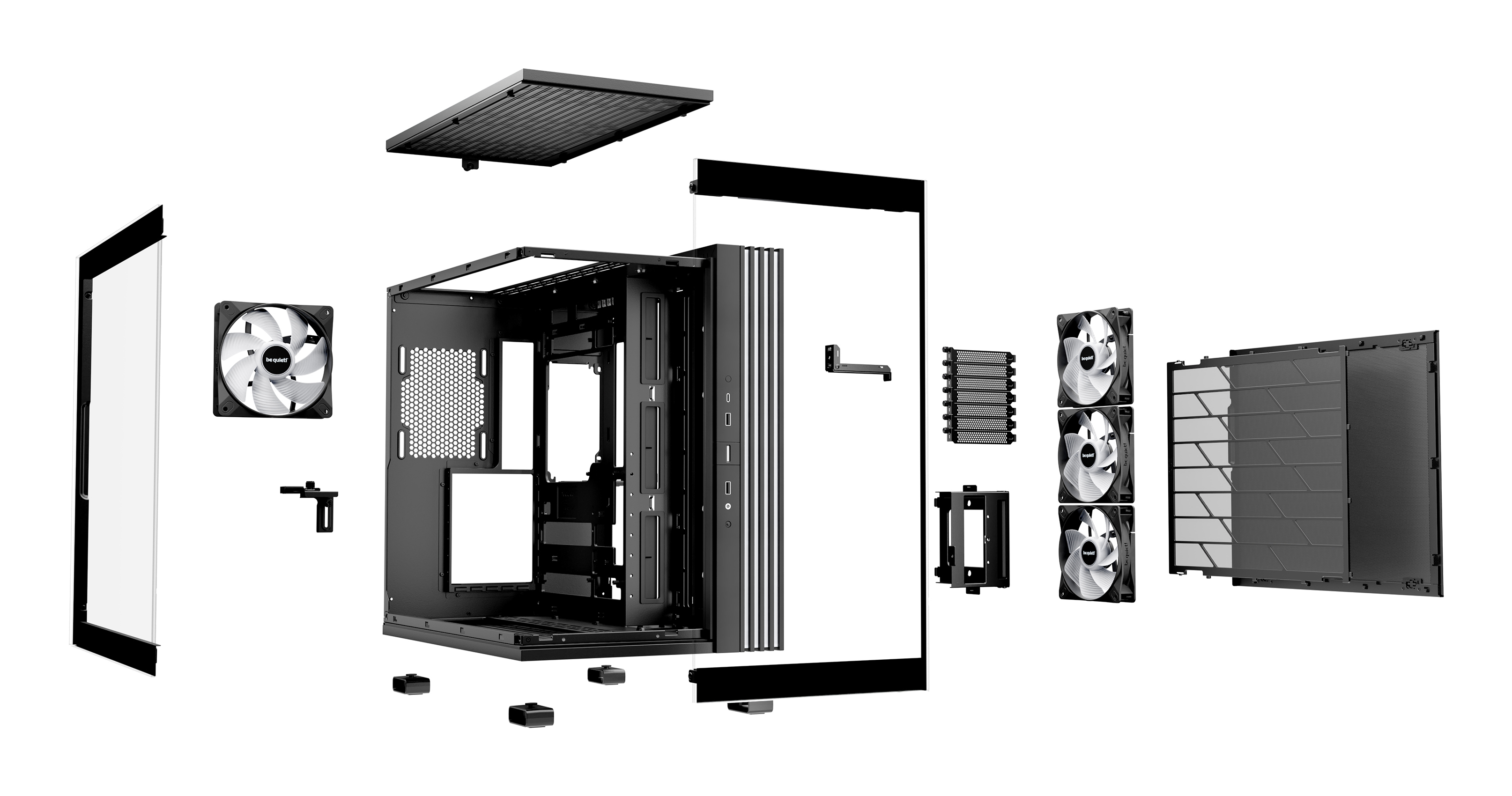 Be Quiet! Light Base 600 LX - Midi-Tower - ATX - Seitenteil mit Fenster (Glas), Ansicht 4