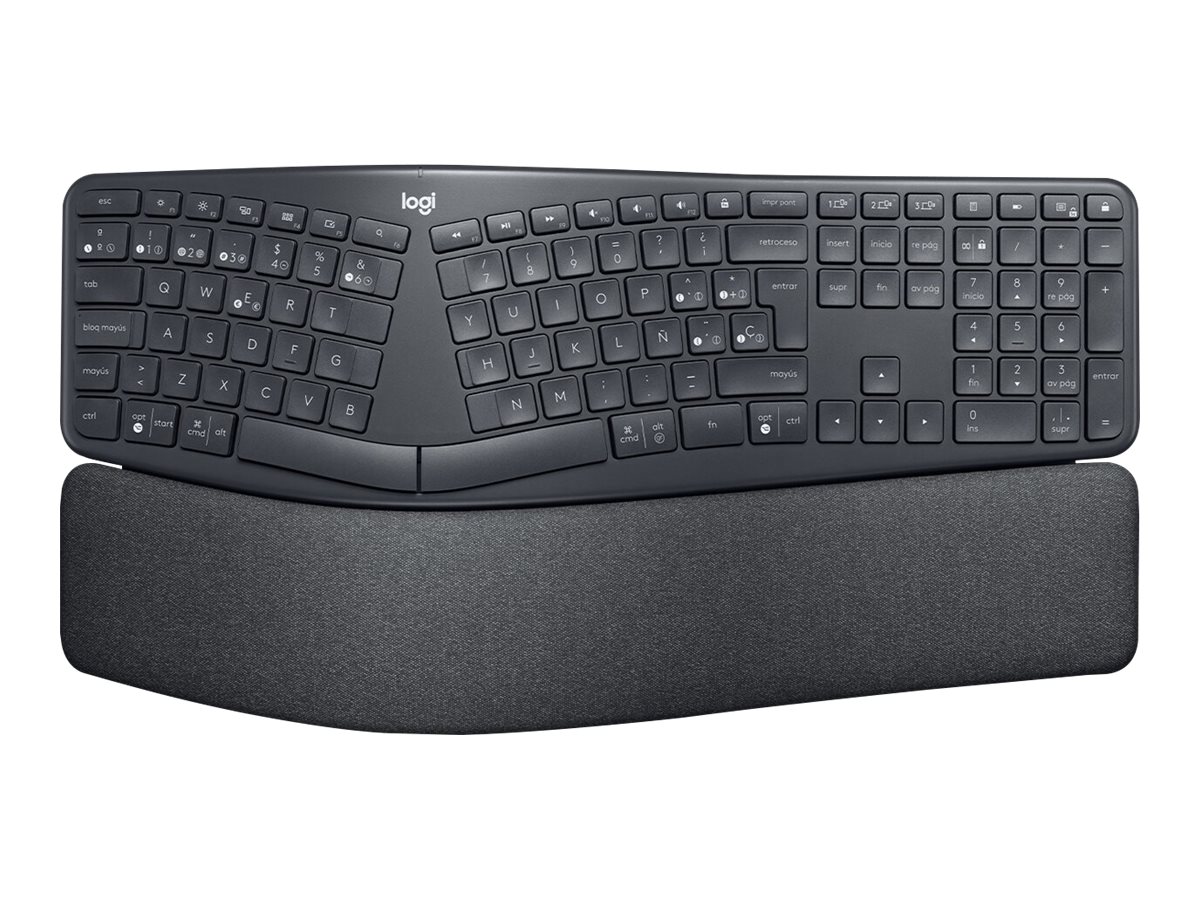 Logitech ERGO K860 - Tastatur - kabellos - 2.4 GHz Bluetooth 5.0