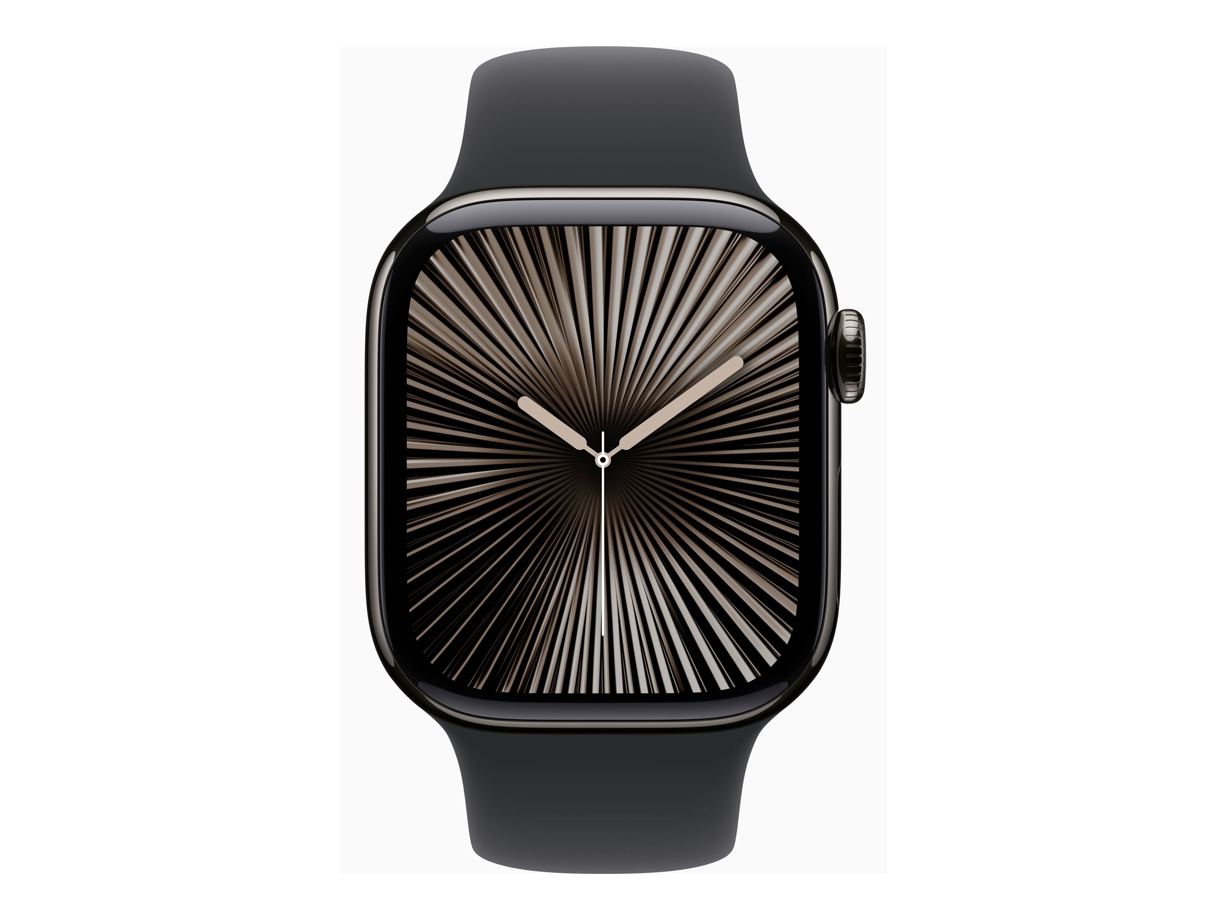 Apple Watch Series 10 (GPS + Cellular) - 42 mm - Schiefertitan - mit Sportband - schwarz - Bandgröße: M/L, Ansicht 2
