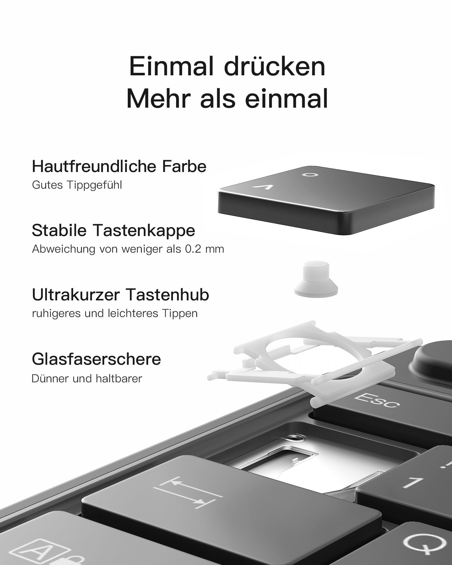 Inateck Keyboard Surface gray Sureface Pro 8-11 Com. - Tastatur - TL: Deutsch, QWERTZ, Ansicht 2