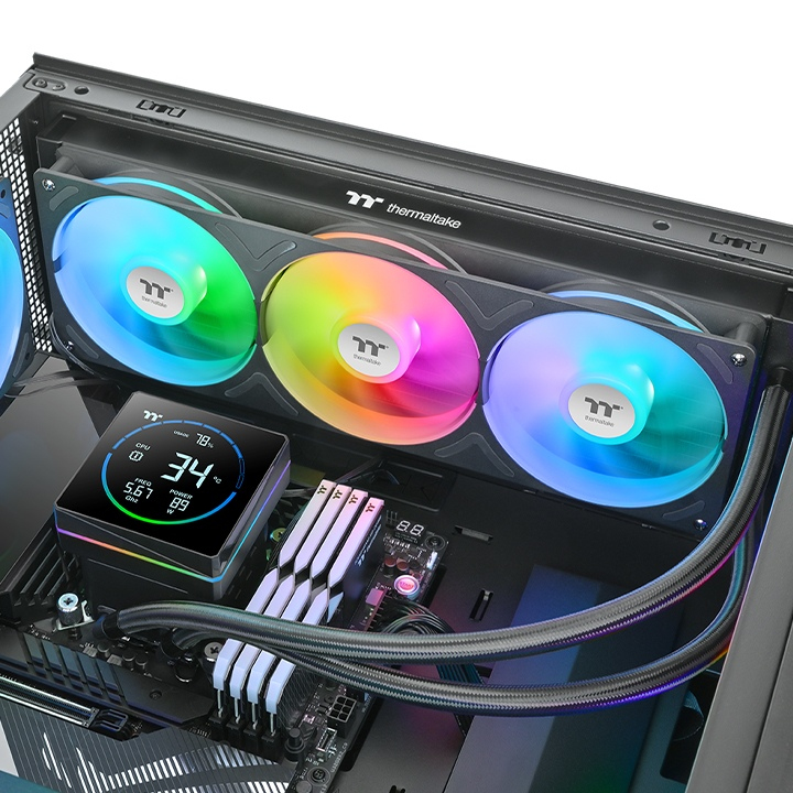 Thermaltake TH360-S V3 ARGB Sync AiO Black, Ansicht 2
