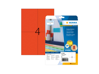 HERMA 4562 - Rot - Rechteck - A4 - Universal - Matte - LaserInkjet