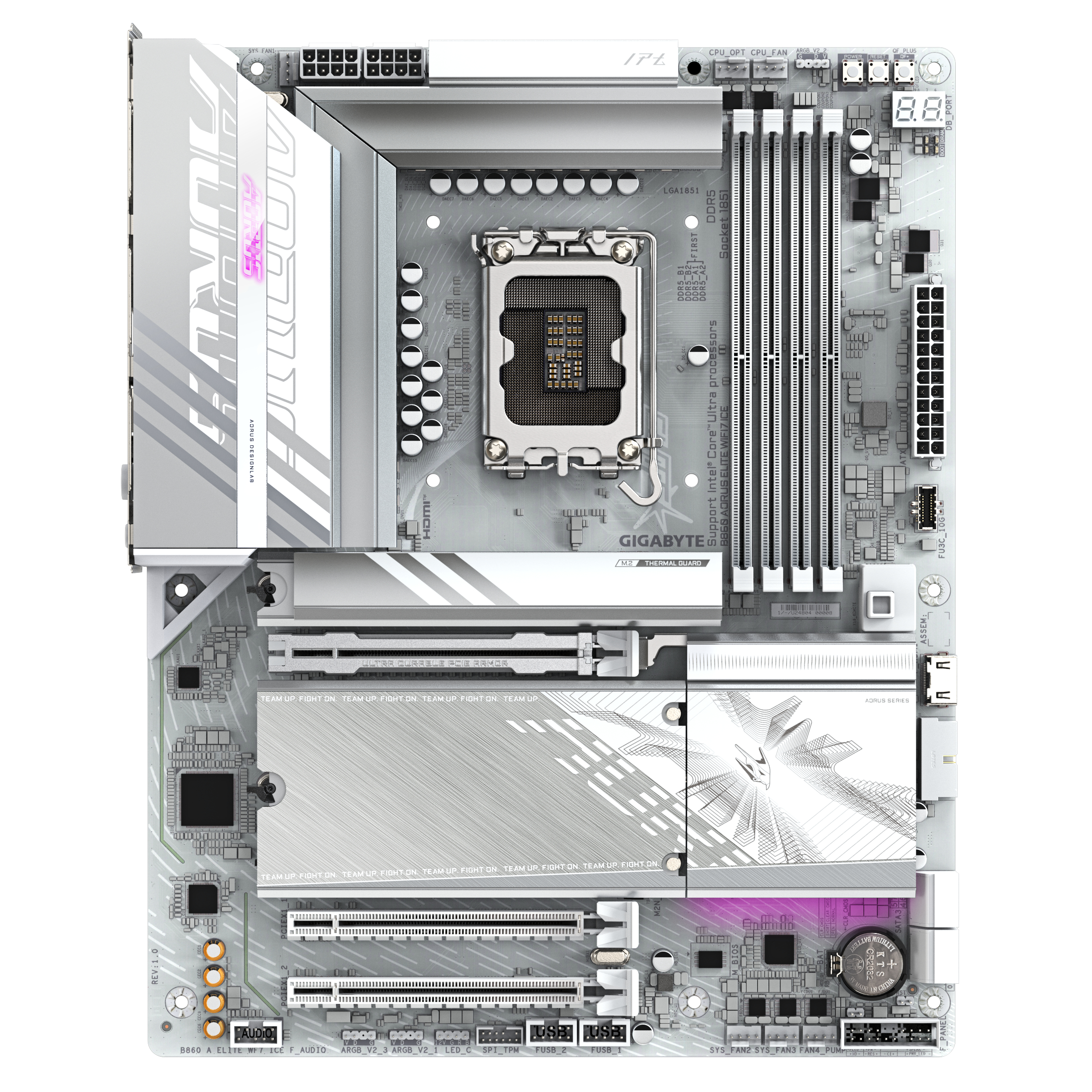 Gigabyte AORUS B860 ELITE WIFI7 ICE - Motherboard - ATX - LGA1851-Sockel - B860 Chipsatz, Ansicht 3