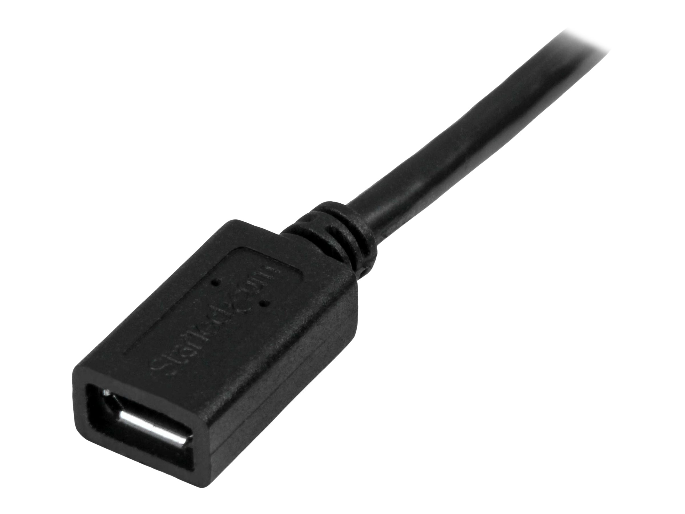 StarTech.com StarTech 0,5m Micro USB Verlängerungskabel - Stecker/Buchse - Micro USB Stecker zu Micro USB Buchse Kabel - USB-Verlängerungskabel - Micro-USB Typ B (M)