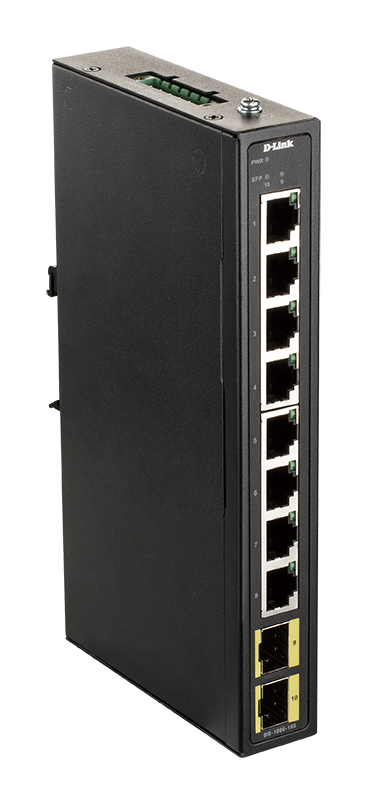 D-Link DIS 100G-10S - Switch - unmanaged - 8 x 10/100/1000 + 2 x 100/1000 SFP, Ansicht 4
