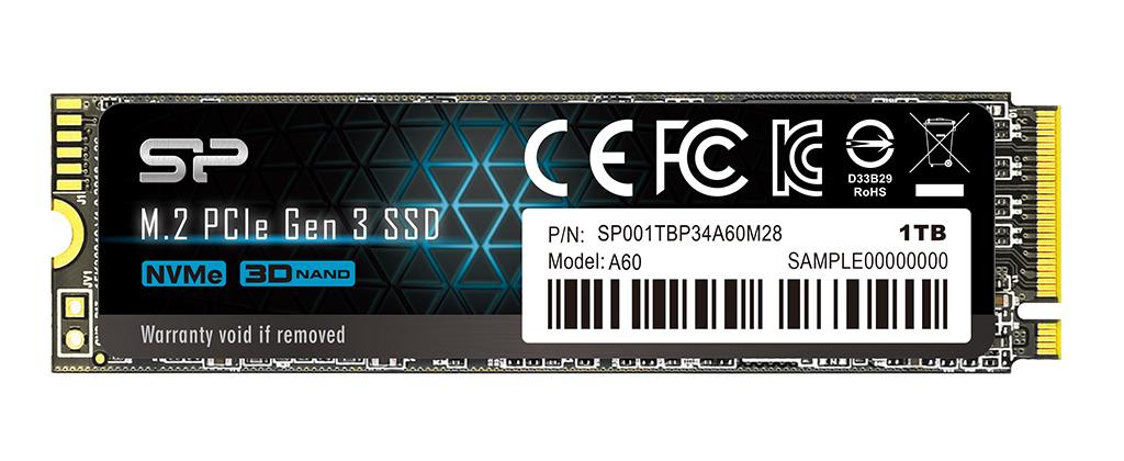 Silicon Power P34A60 - SSD - 1 TB - intern - M.2 2280 - PCIe 3.0 x4 (NVMe), Ansicht 3
