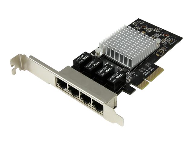 StarTech.com 4 Port PCI Express Gigabit Ethernet Netzwerkkarte - Intel I350 NIC - 4-fach PCIe Netzwerk Adapter mit Intel Chip - Netzwerkadapter - PCIe x4 Low-Profile - 1GbE