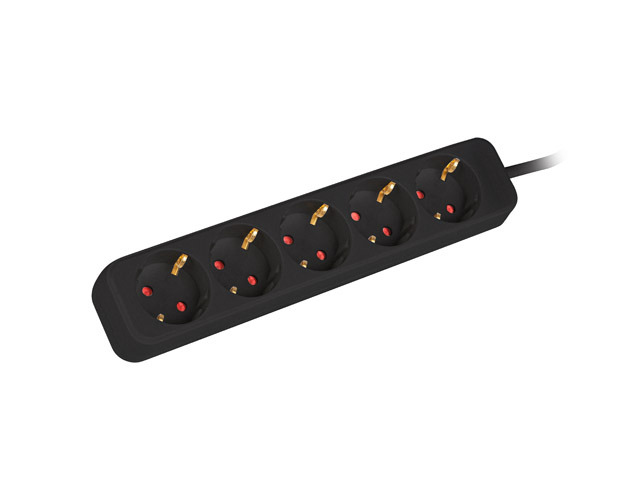 Lanberg PS0-05F-0300-BK - 3 m - Drinnen - Typ F - Type F (CEE 7/4) - IP20 - Schwarz, Ansicht 2