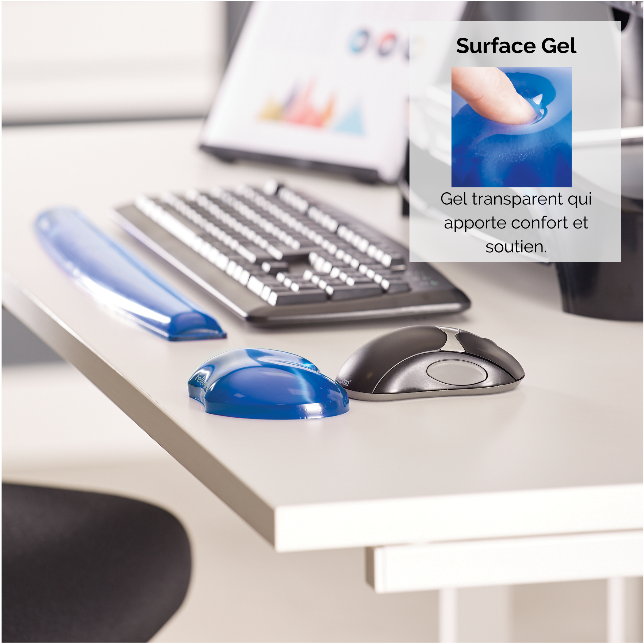 Fellowes Gel Crystal Flex - Handgelenkpolsterkissen, Ansicht 3