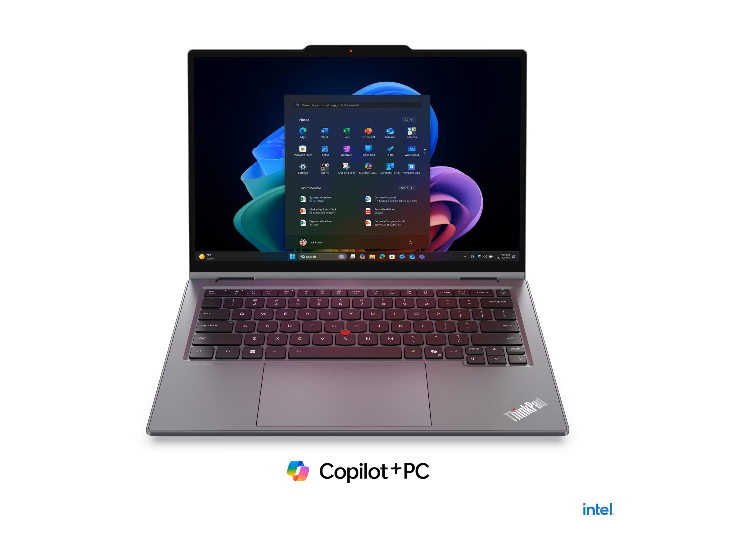 Lenovo ThinkPad X1 2-in-1 Gen 11 21V9 - Aura Edition - Flip-Design - Intel Core Ultra 7 355 / 2.3 GHz - Evo - Win 11 Pro - Intel Graphics - 32 GB RAM - 1 TB SSD TCG Opal Encryption 2, NVMe - 35.6 cm (14")