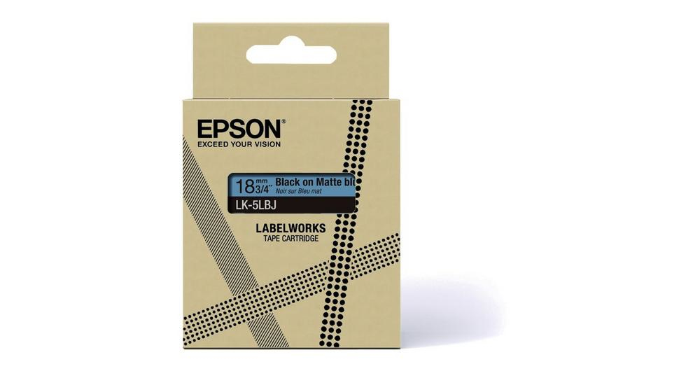 Epson LabelWorks LK-5LBJ - Schwarz auf Mattblau - Rolle (1,8 cm x 8 m), Ansicht 3