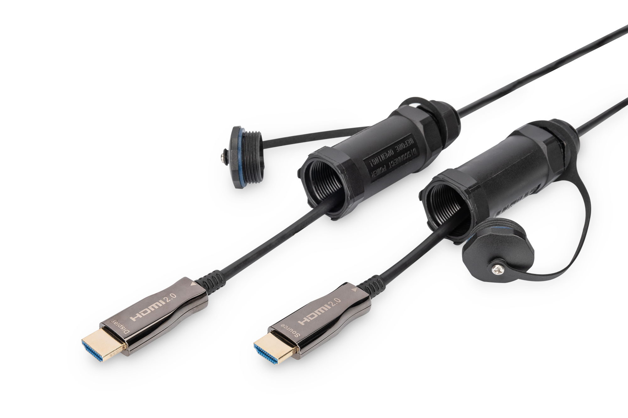DIGITUS Premium Highspeed - HDMI-Kabel - HDMI Stecker zu HDMI Stecker - 15 m - Geschützter Hybridkupfer/Faseroptik, Ansicht 3