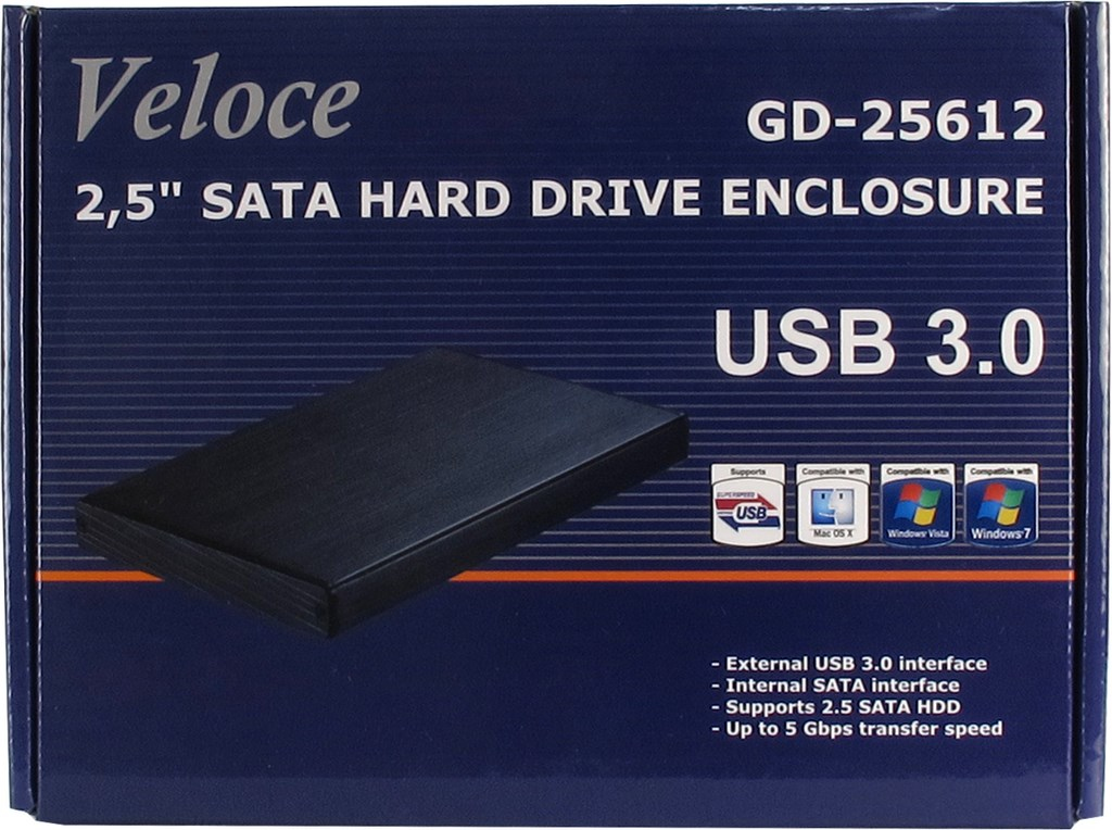 Inter-Tech Veloce GD-25612 - Speichergehäuse - 2.5 (6.4 cm), Ansicht 2