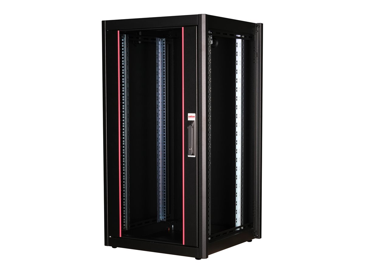 ROLINE 19 Zoll Netzwerkschrank Basic 22 600x600 BxT Glastür schwarz, Ansicht 5