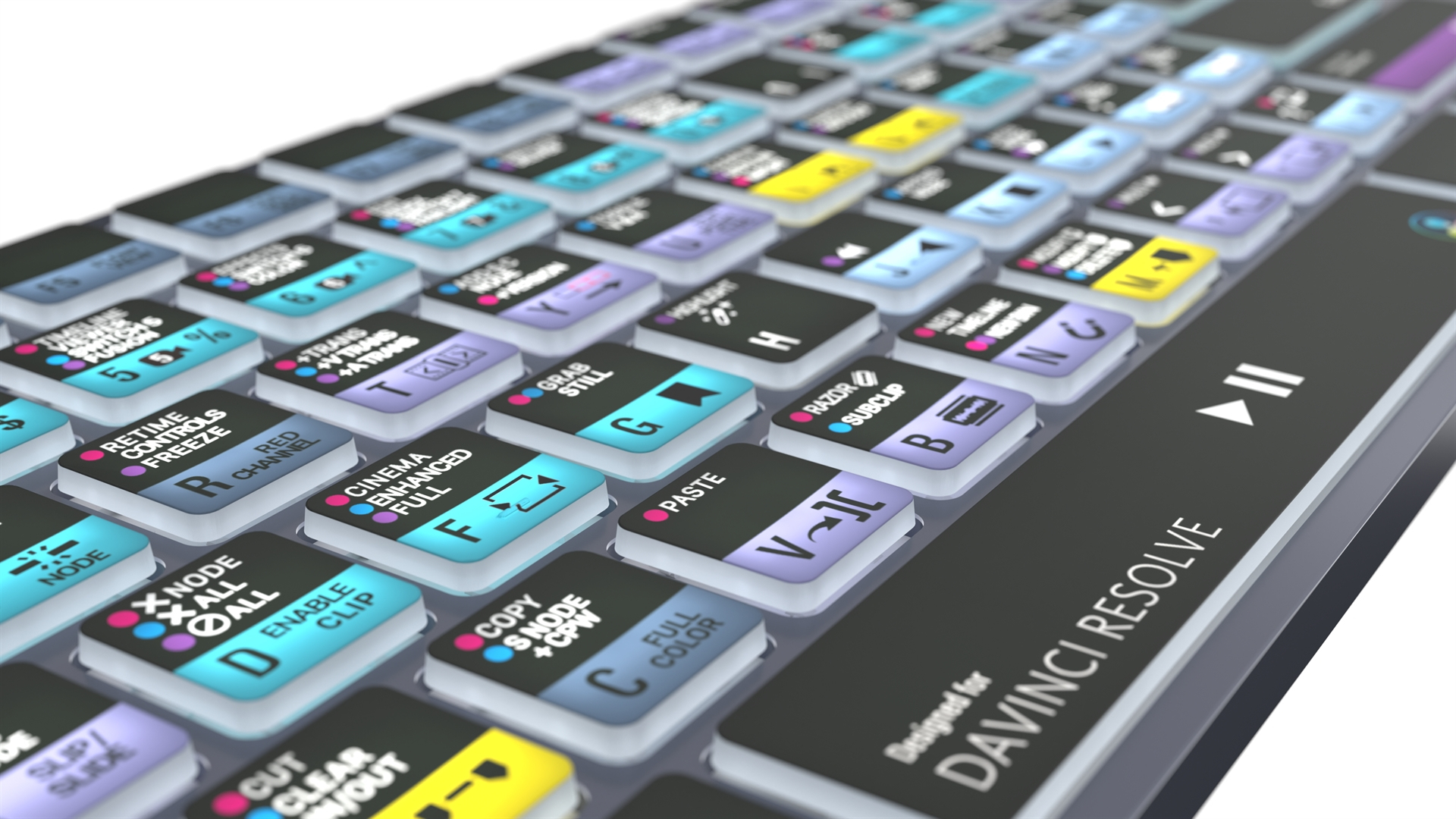 Logickeyboard Davinci Resolve Classic Titan - TL: Französisch, AZERTY, Ansicht 4
