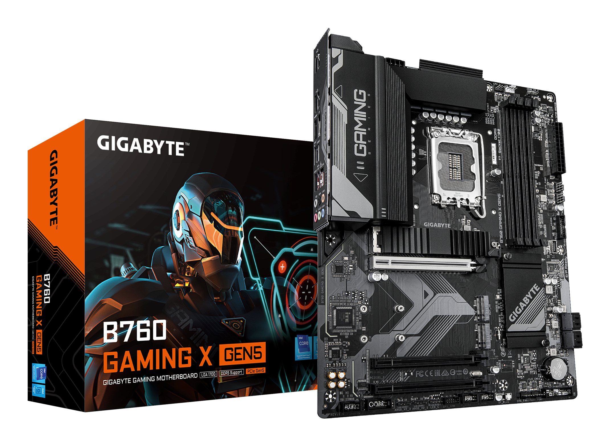 Gigabyte B760 GAMING X GEN5 - Motherboard - ATX - LGA1700-Sockel - B760 Chipsatz - USB-C 3.2 Gen2, USB-C 3.2 Gen 1…, Ansicht 4