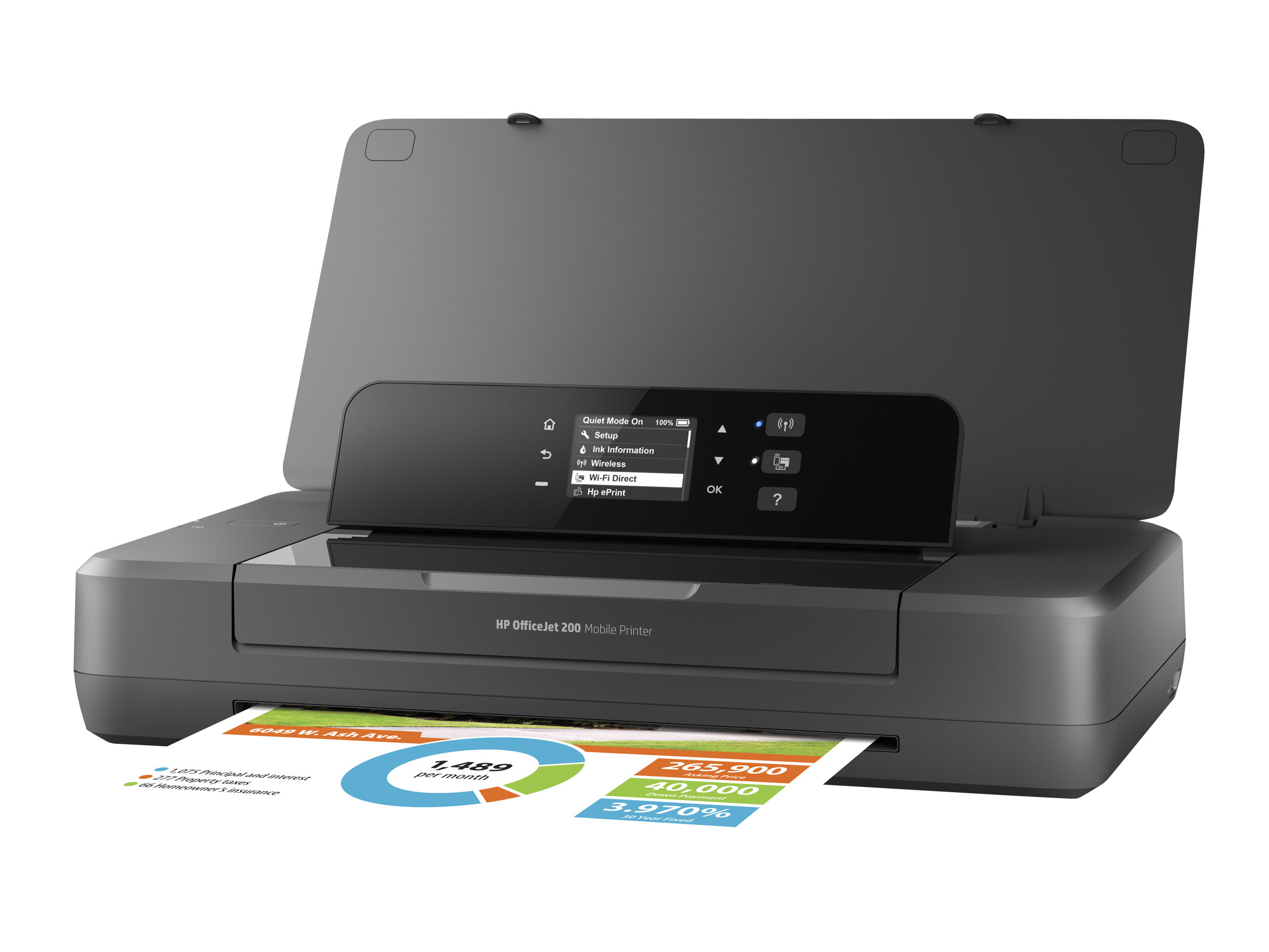 HP Officejet 200 Mobile Printer - Drucker - Farbe - Tintenstrahl - A4/Legal - 1200 x 1200 dpi - bis zu 20 Seiten/Min. (e