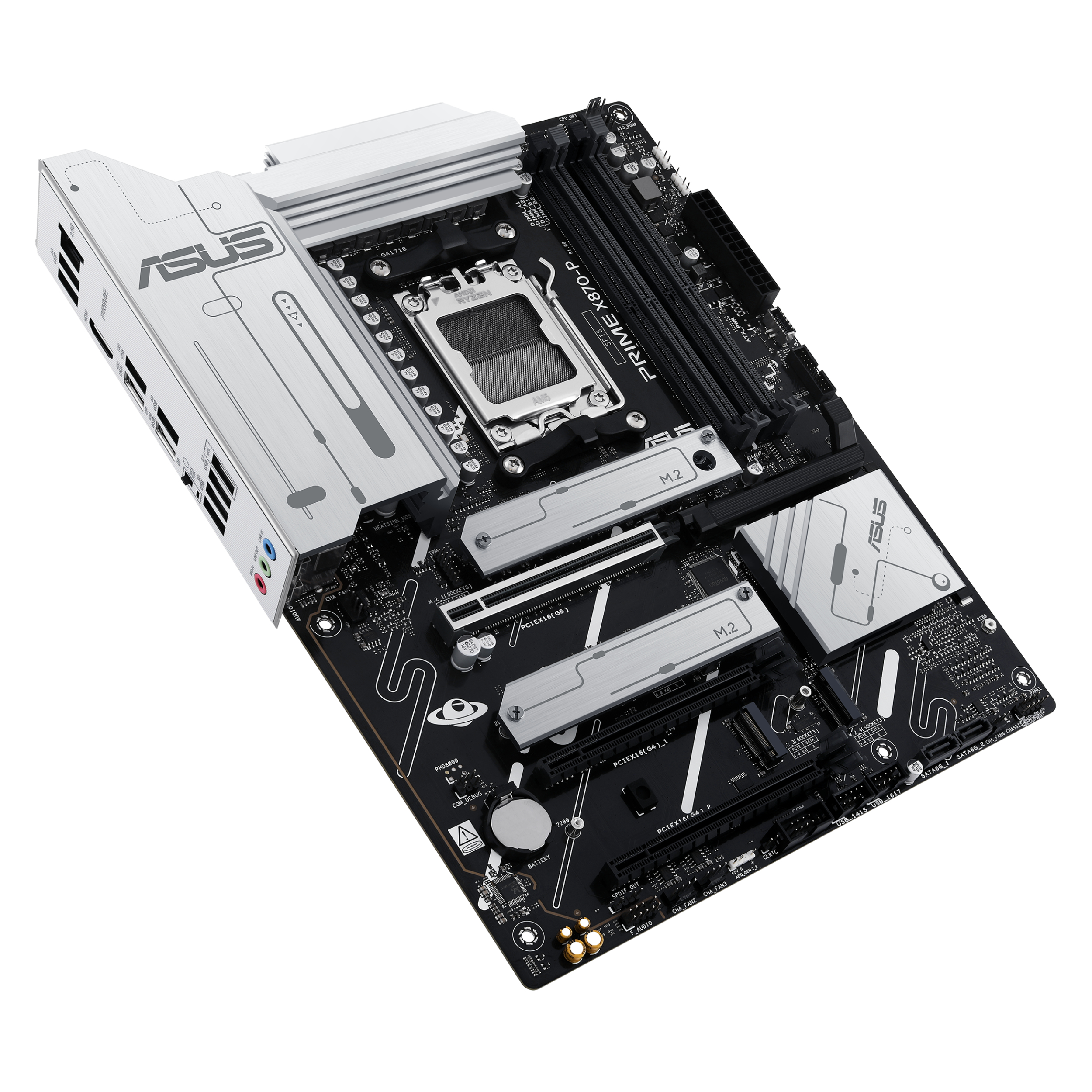 ASUS PRIME X870-P - Motherboard - ATX - Socket AM5 - AMD X870 Chipsatz - USB4, USB 3.2 Gen 2, USB-C 3.2 Gen2, Ansicht 2