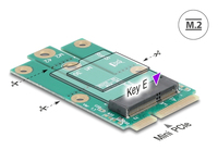 Delock 64338 - Adapter Mini PCIe Stecker> M.2 Key E Slot