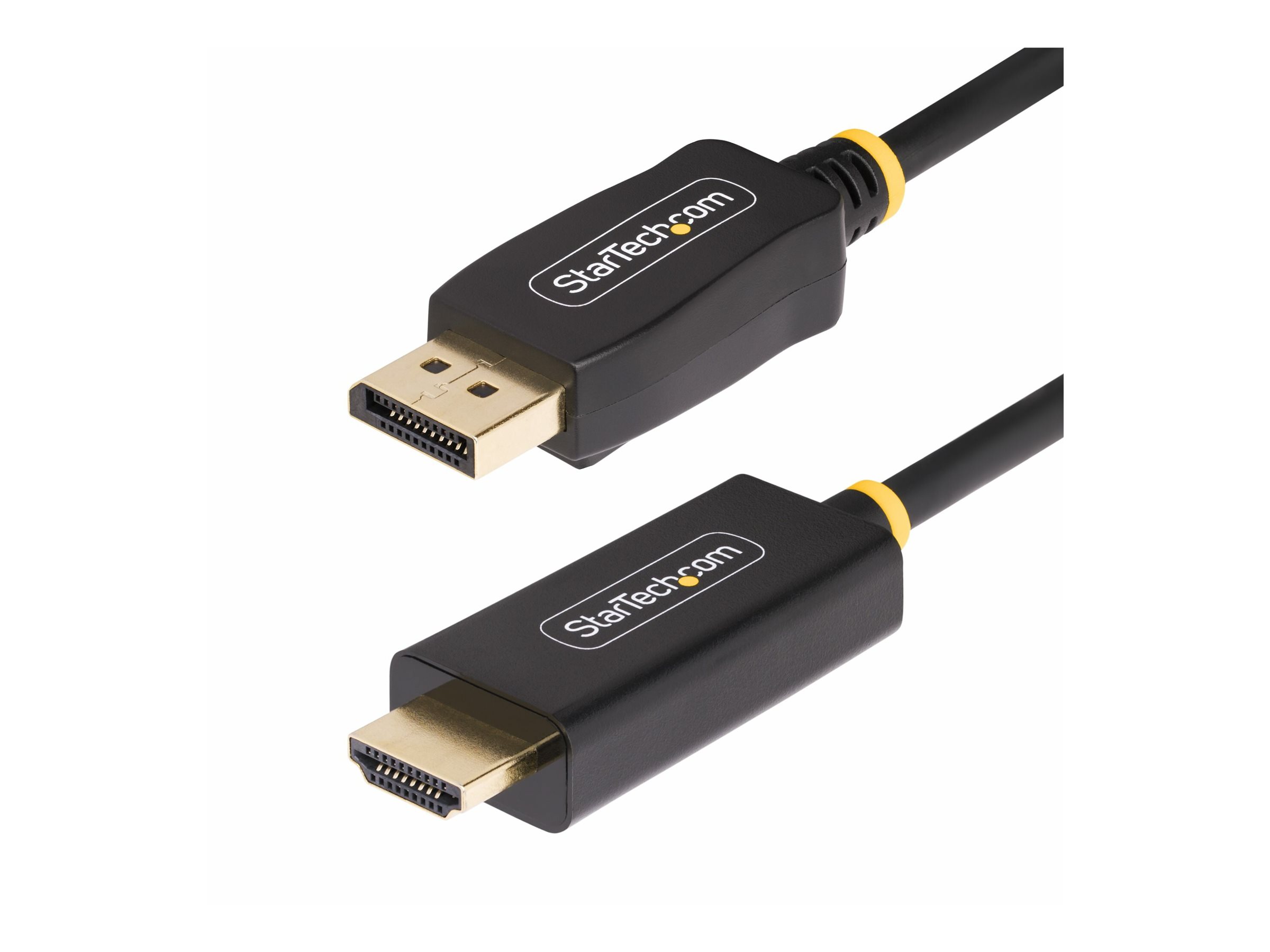 StarTech.com 3.3ft (1m) DisplayPort to HDMI Adapter Cable 4K 60Hz with HDR DP to HDMI 2.0b Active Video Converter DisplayPort Desktop to HDMI Monitor MM - DisplayPort to HDMI Cord (3F-DP-HDMI-4K60-HDR)