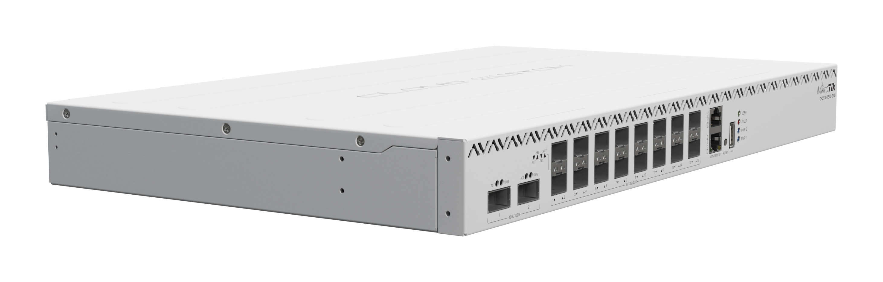 MikroTik CRS518-16XS-2XQ-RM - Switch - L3 - 16 x 25 Gigabit SFP28 + 2 x 100 Gigabit QSFP28, Ansicht 2
